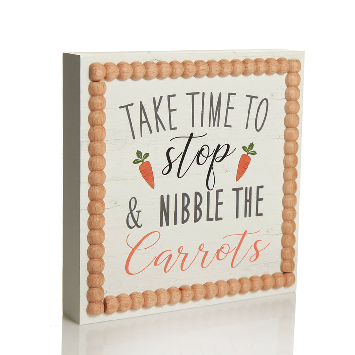 Time To Nibble The Carrots Easter Sign