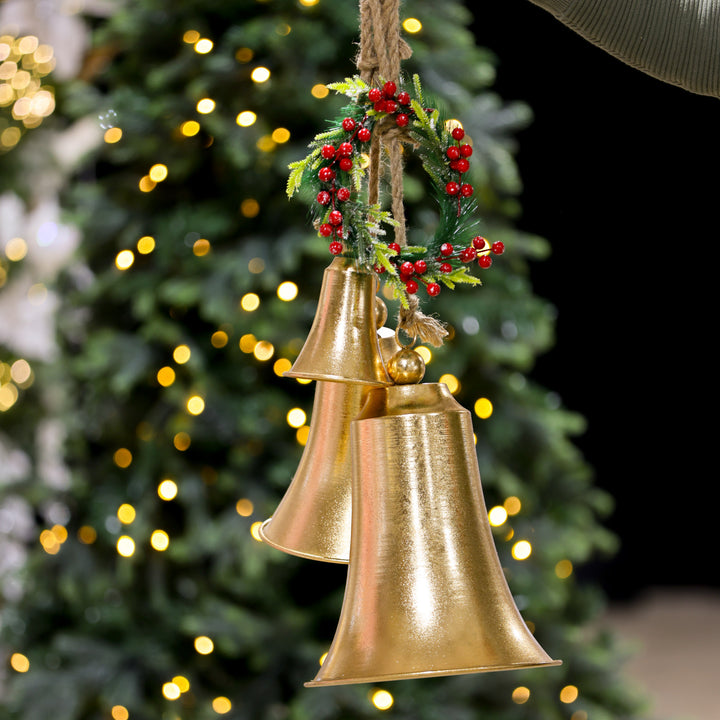 Antique Gold Hanging Bell Trio