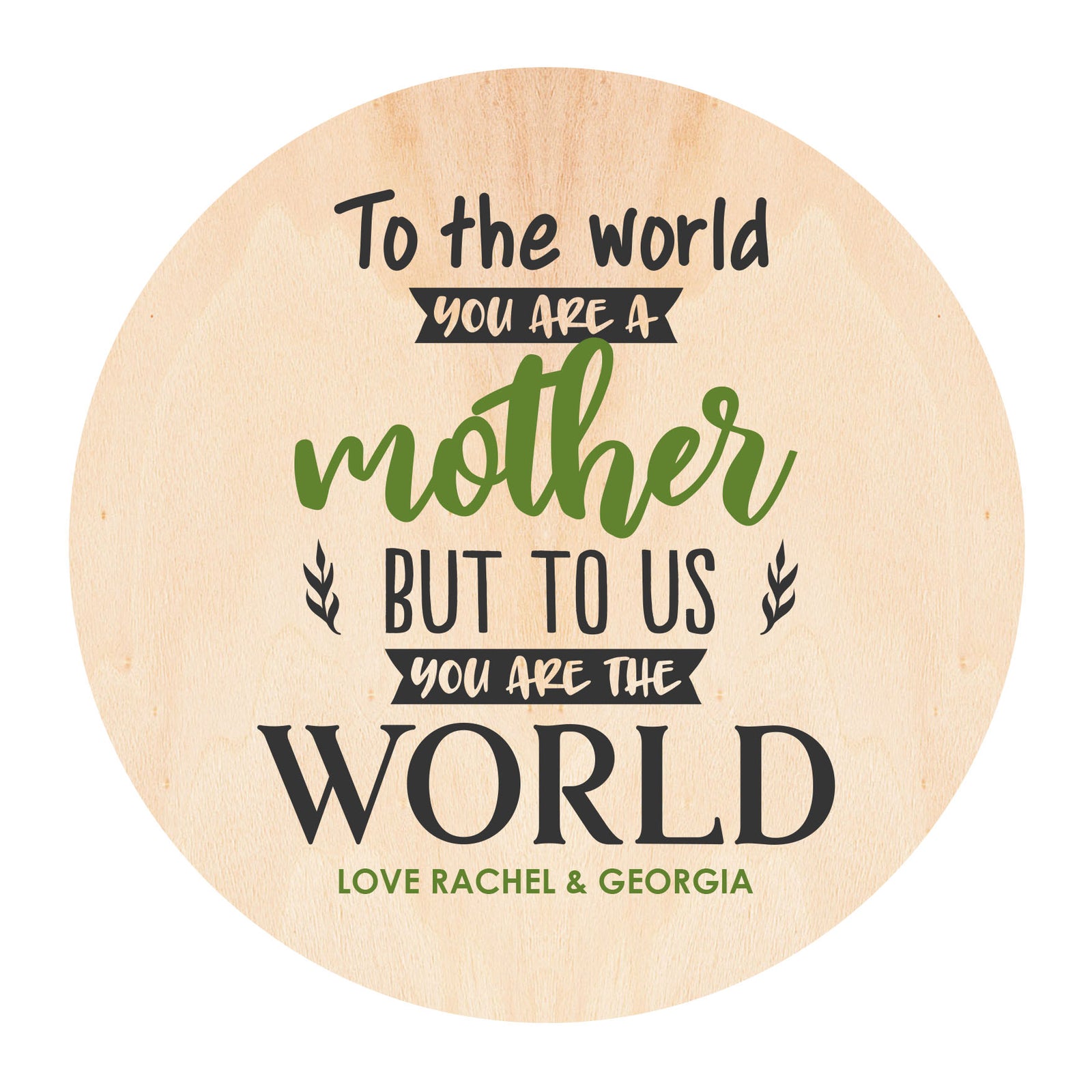 Personalised Chrysanthemum Mother's Day Wreath - You Are The World