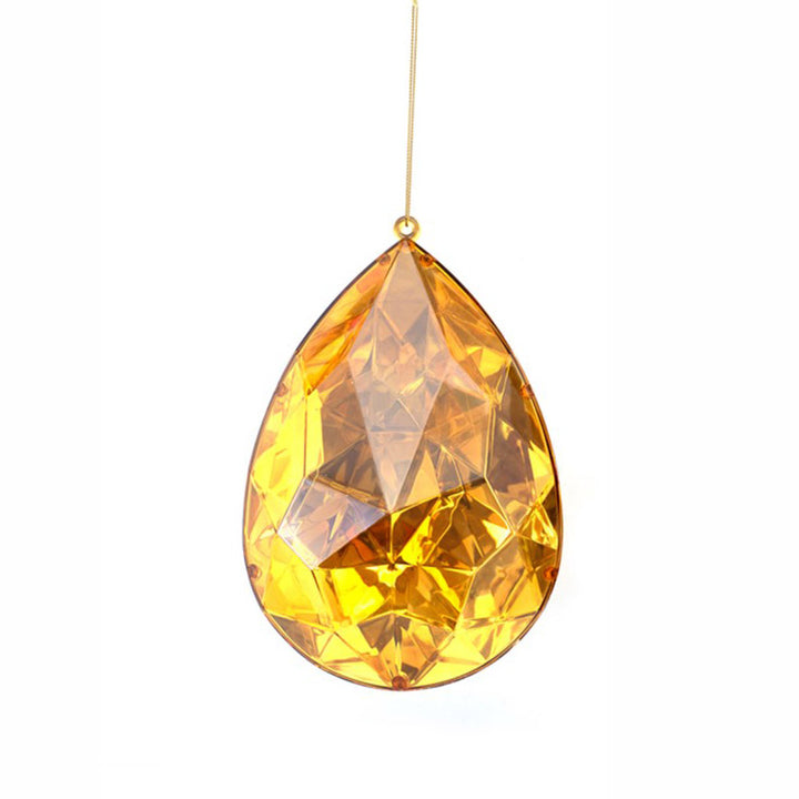 Topaz Teardrop Gem Christmas Hanging Decoration