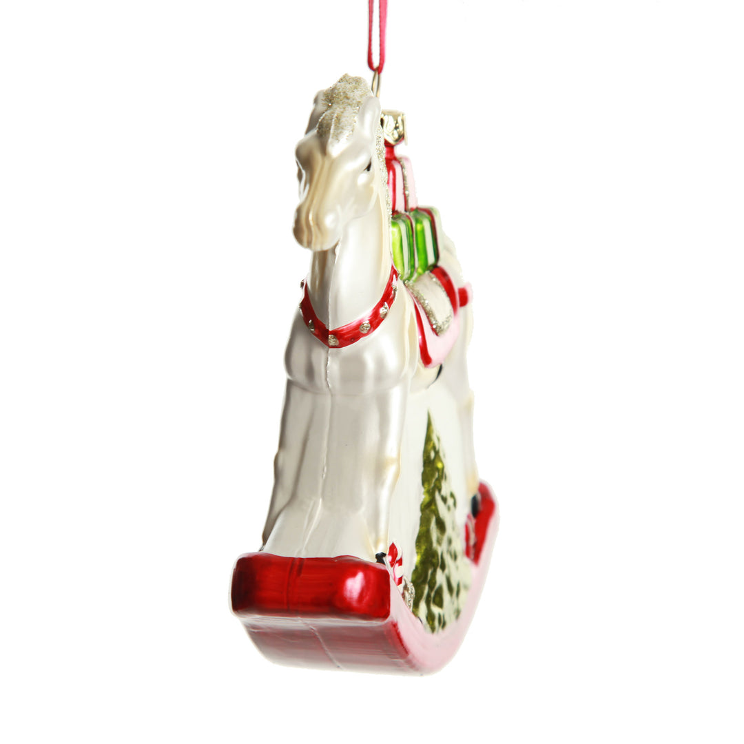 Traditional Christmas Rocking Horse Tree Decoration