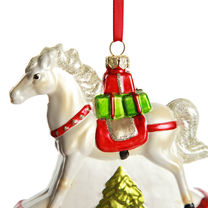 Traditional Christmas Rocking Horse Tree Decoration