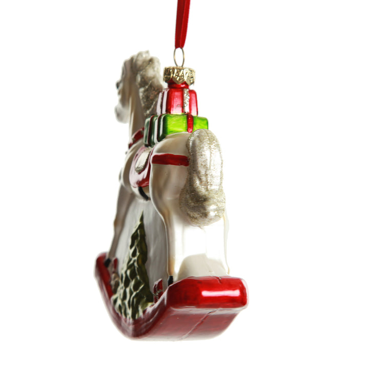 Traditional Christmas Rocking Horse Tree Decoration