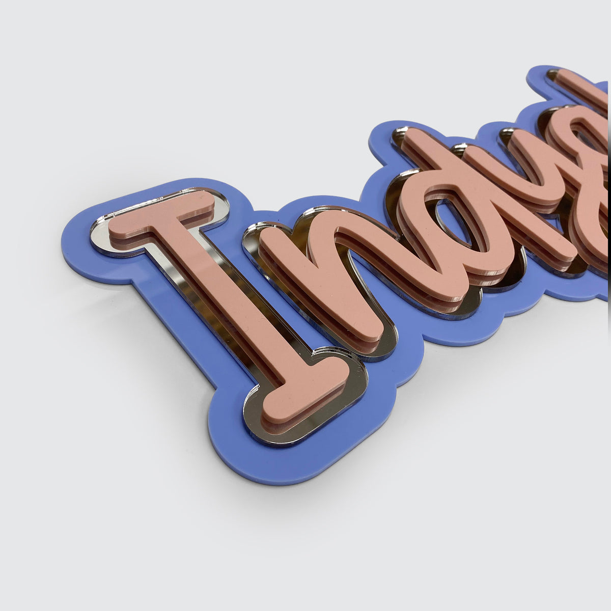 Personalised Triple Laser Cut Layered Name Plaque