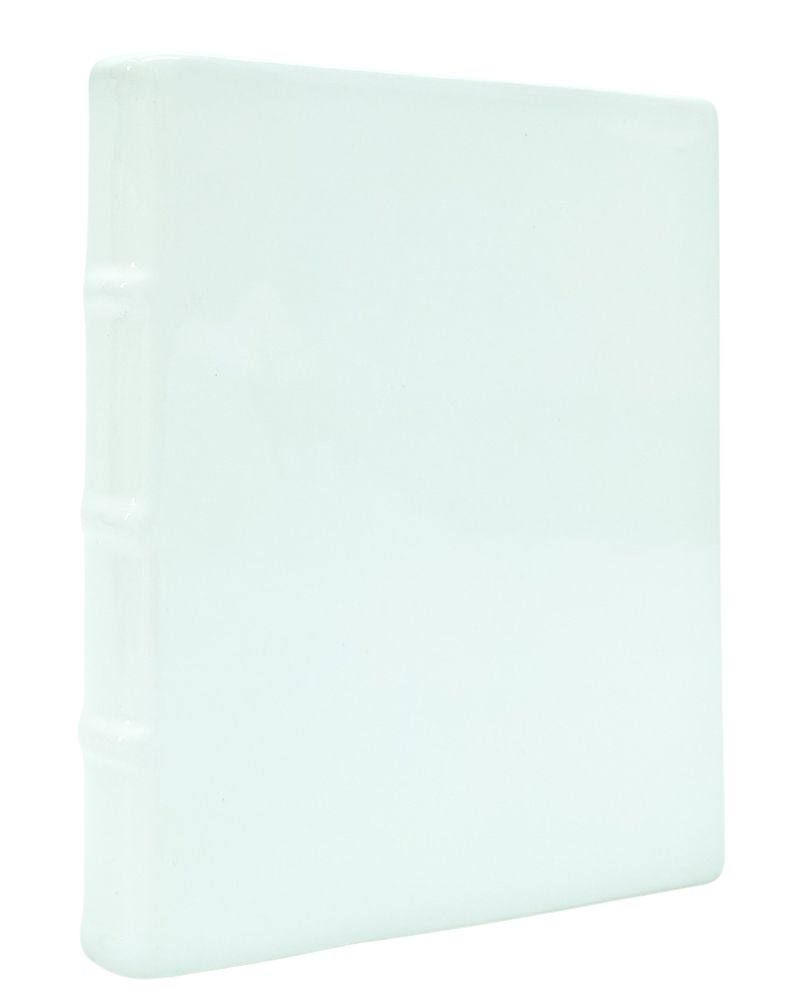 White Book Planter with Decal 21cm(h)