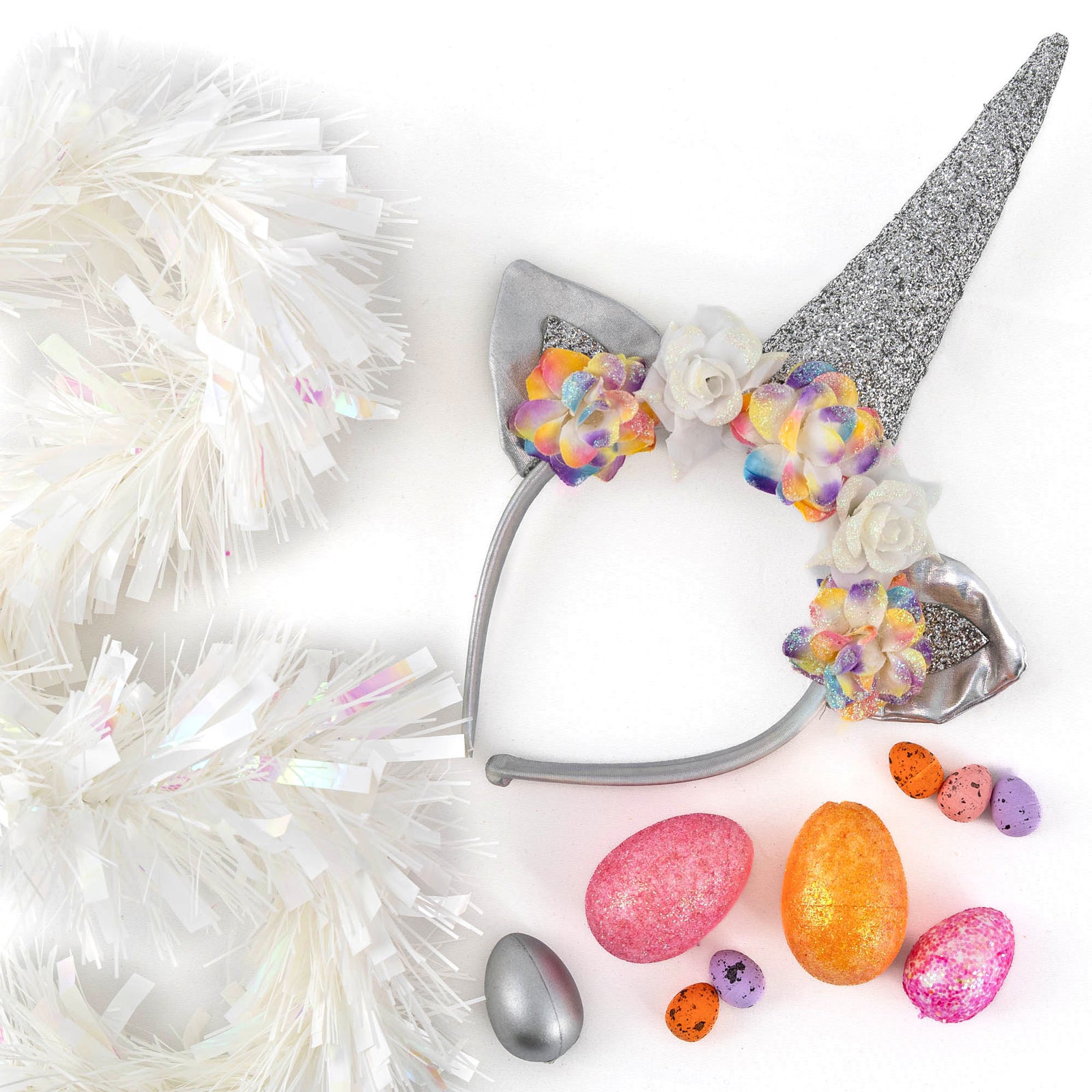 DIY White and Silver Unicorn Easter Hat Kit