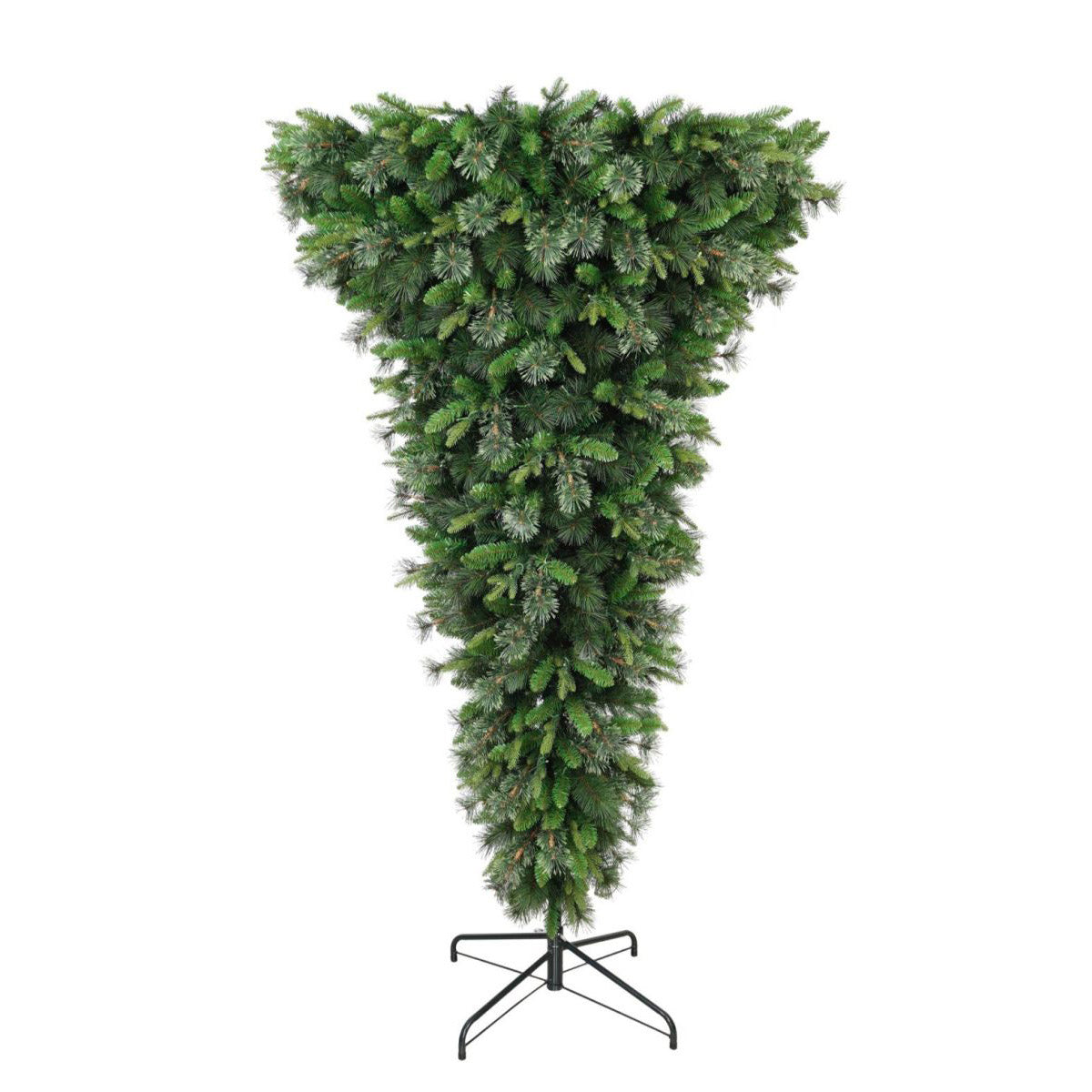 Lush Upside Down Christmas Tree on Stand