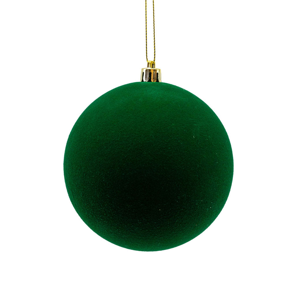 Velvet Green Bauble 10cm