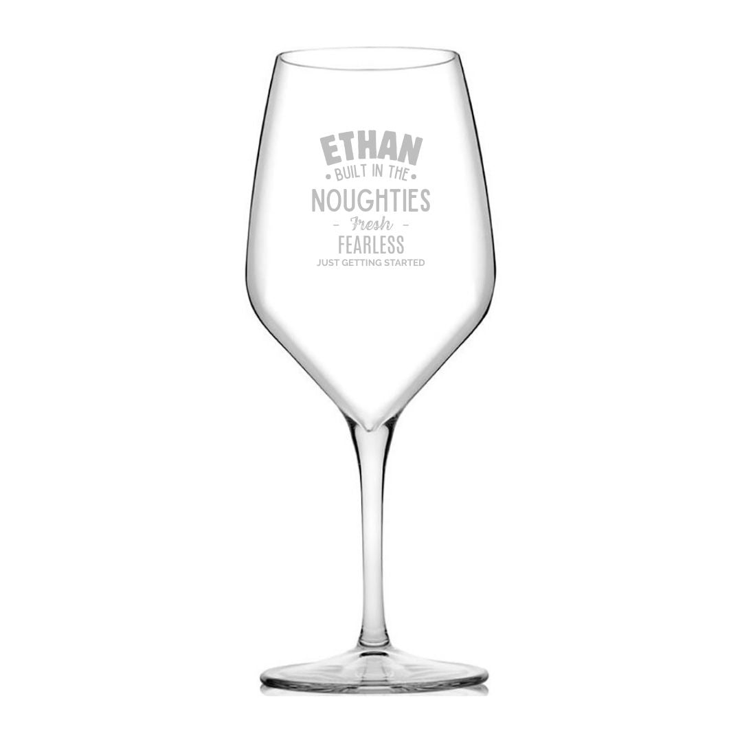 Personalised 18th Milestone Birthday Wine Glass – Vintage Design Laser Etched