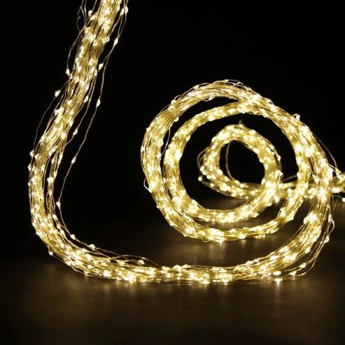 Warm White Waterfall String Lights with 1440 LEDs