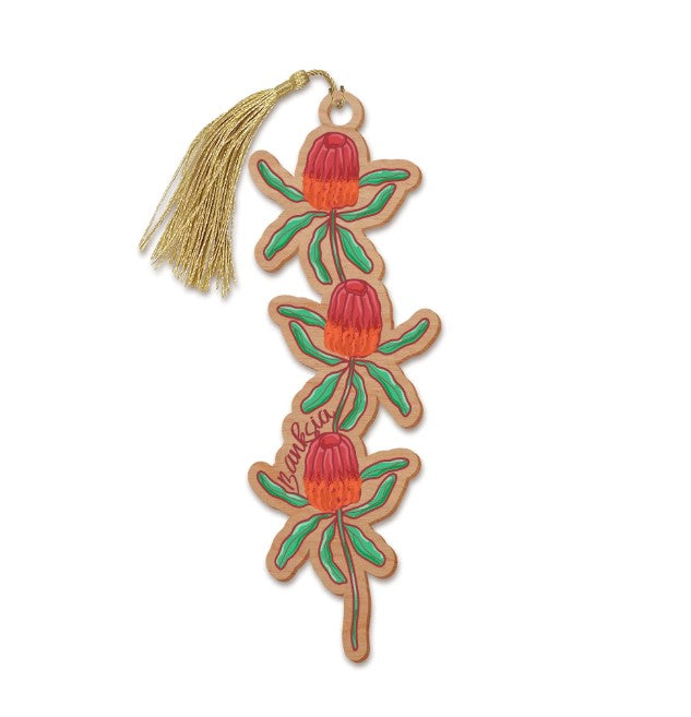 Australian Made Wooden Bookmark - Banksia