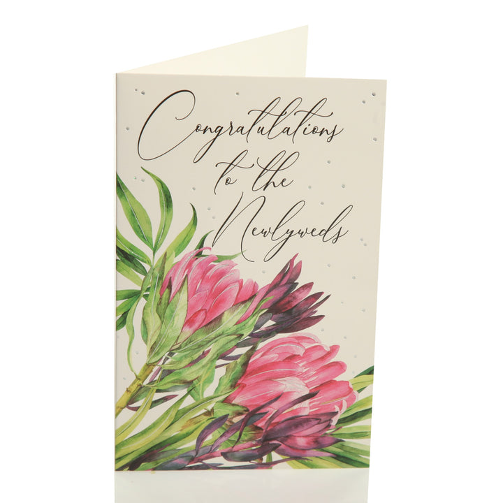Wedding Card and Wrap Newly Weds Silver 