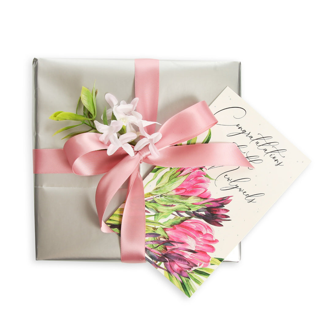 Wedding Card and Wrap Newly Weds Silver 