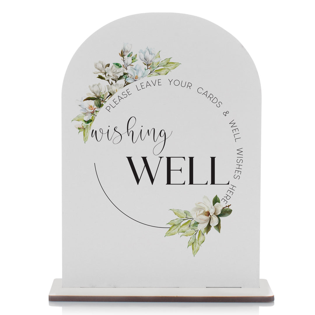 Personalised Magnolia Wedding Wishing Well Keepsake Box