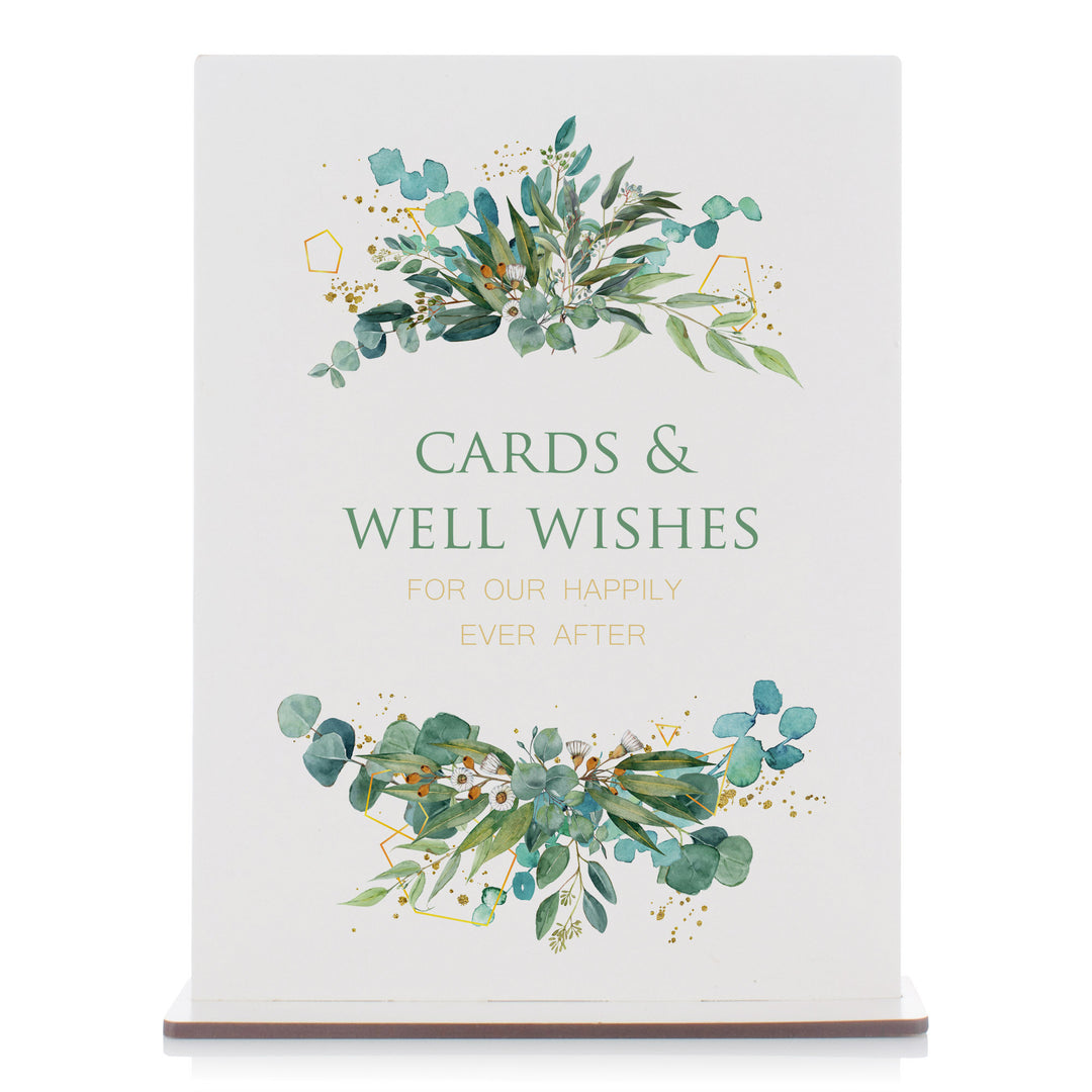 Personalised Native Florals Wedding Wishing Well Printed Keepsake Box