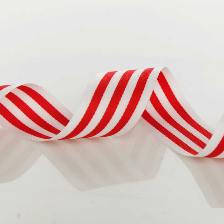 White and Red Candy Cane Ribbon
