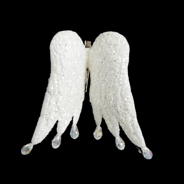 White Angel Wings Christmas Decoration