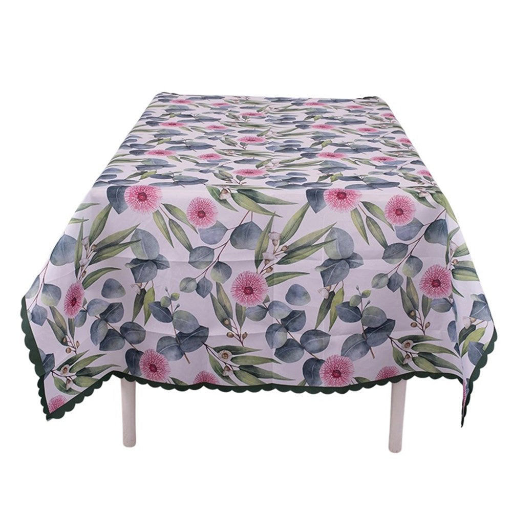 White Australian Christmas Eucalyptus Table Cloth - 150x220cm