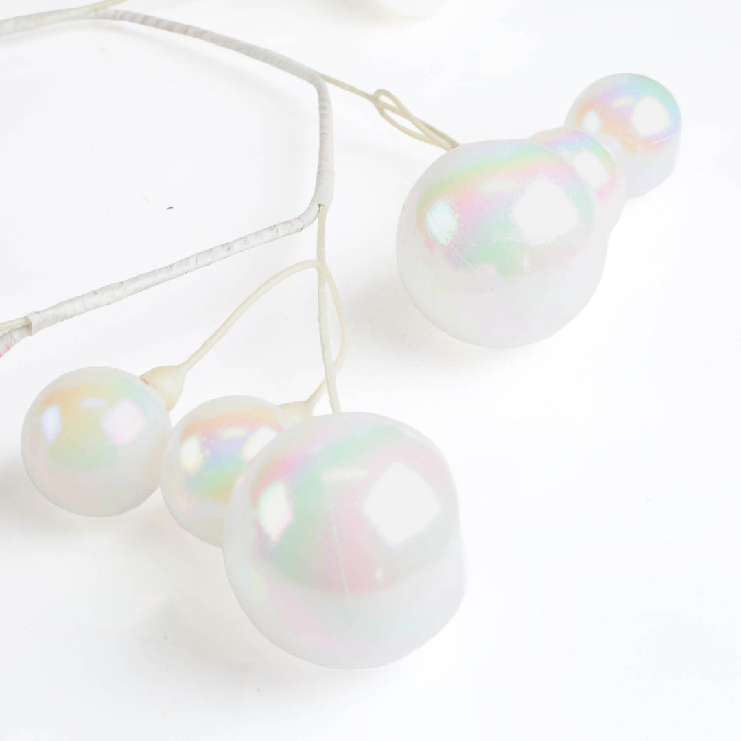 White Bauble Christmas Garland - 150cm