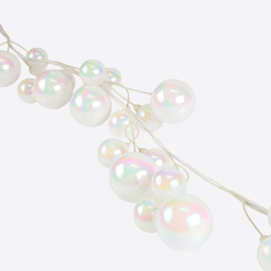 White Bauble Christmas Garland - 150cm