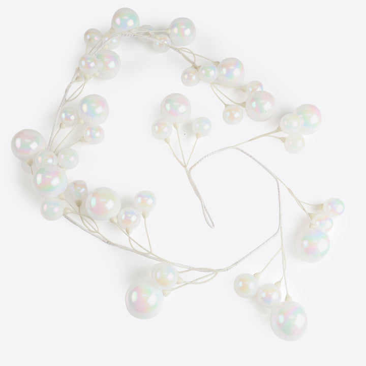 White Bauble Christmas Garland - 150cm