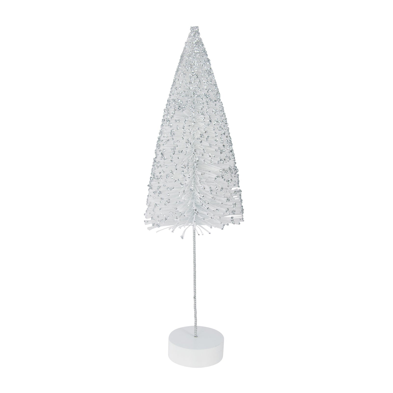 White Bristle Christmas Table Top Tree 