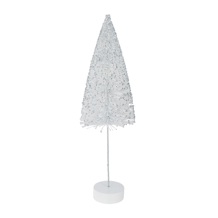 White Bristle Christmas Table Top Tree 