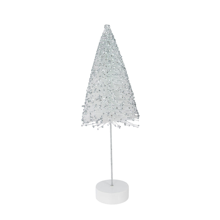 White Bristle Christmas Table Top Tree
