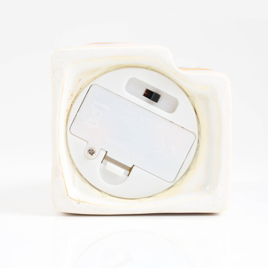 White Ceramic Light Up Christmas House - 14cm