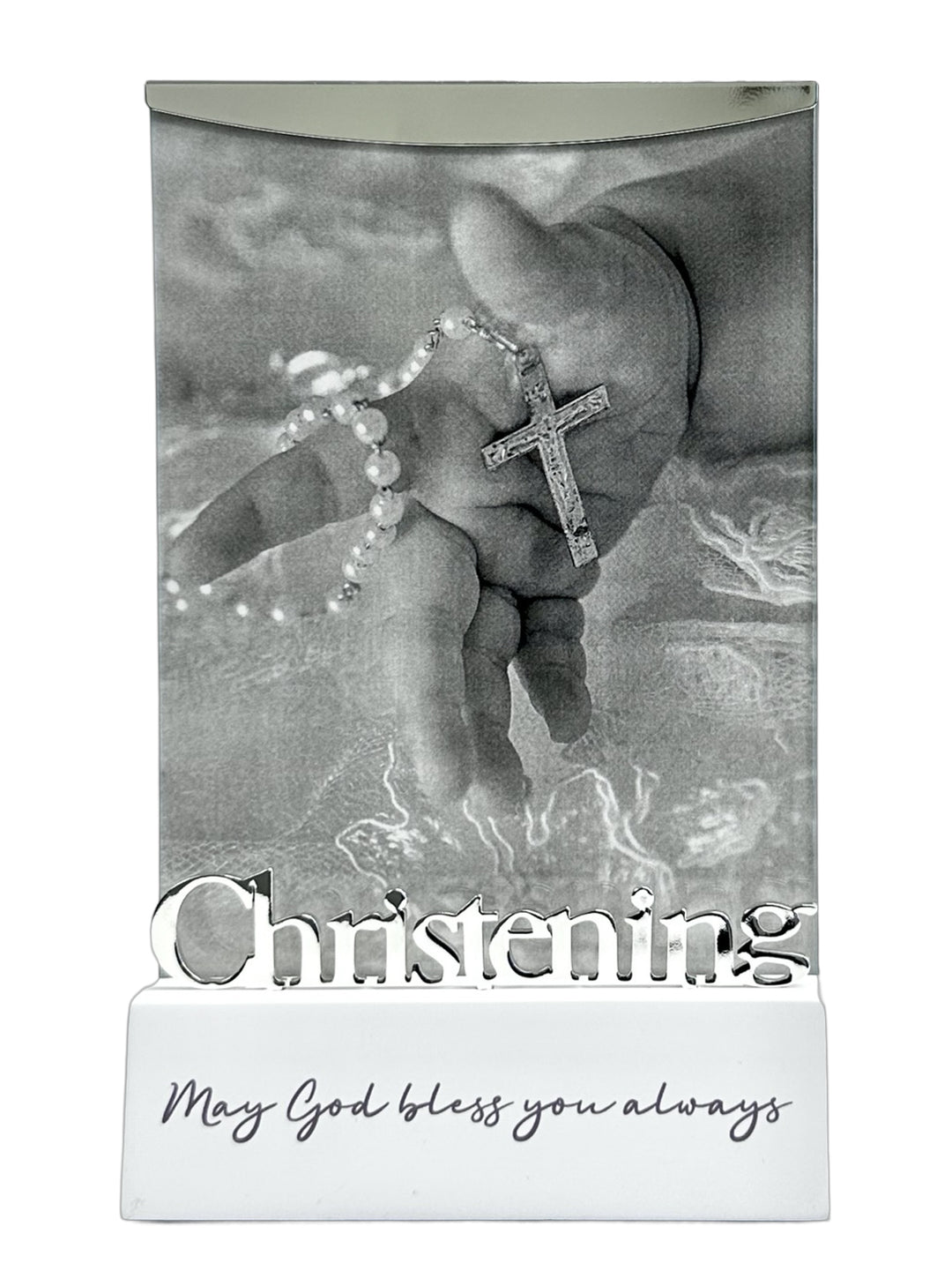 White Christening Photo Frame