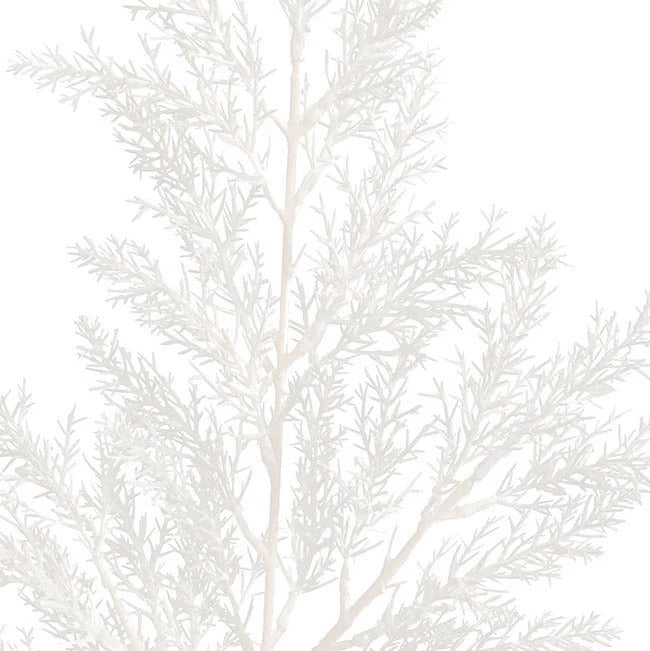 White Cypress Fern Spray White 64cm