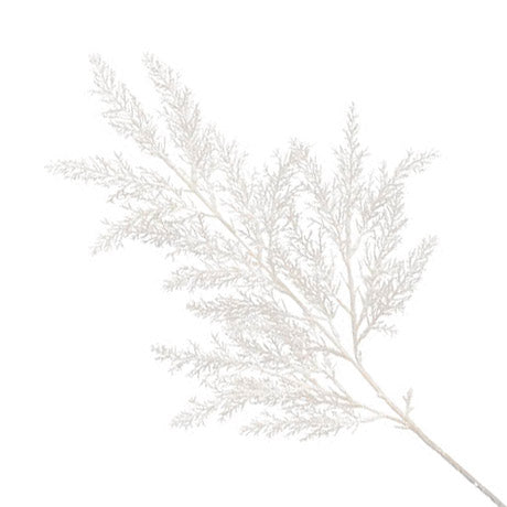 White Cypress Fern Spray White 64cm