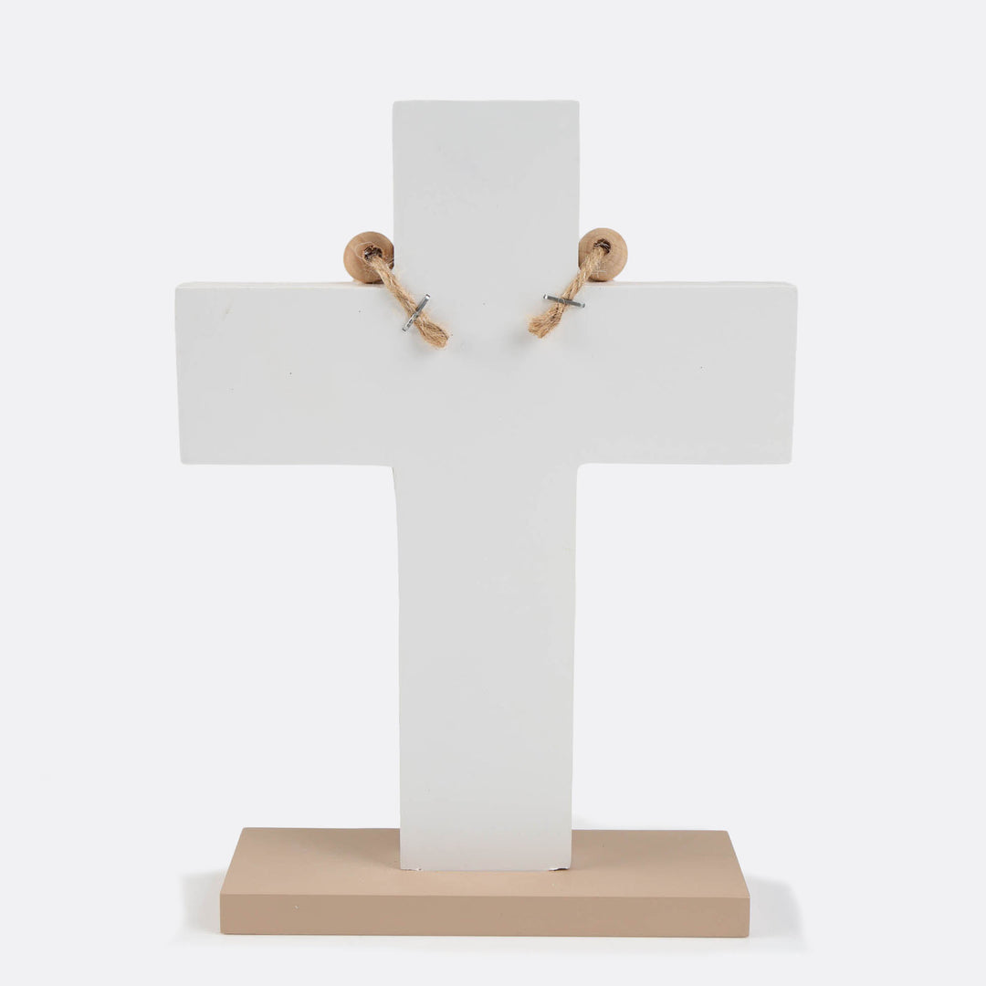 White Faith Cross Ornament - 23cm