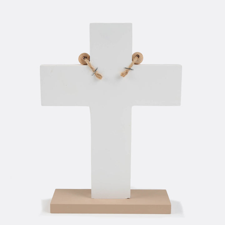 White Faith Cross Ornament - 23cm
