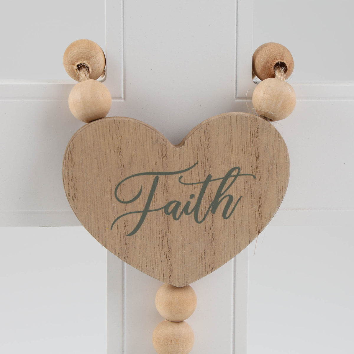 White Faith Cross Ornament - 23cm