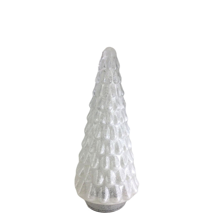 White Glass Christmas Tree - 25cm