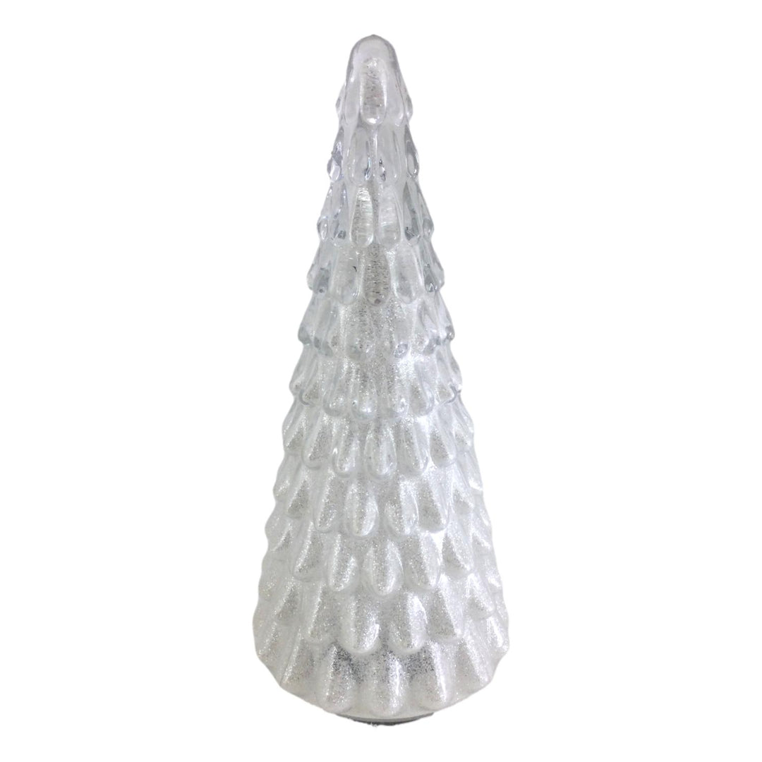 White Glass Christmas Tree - 33cm