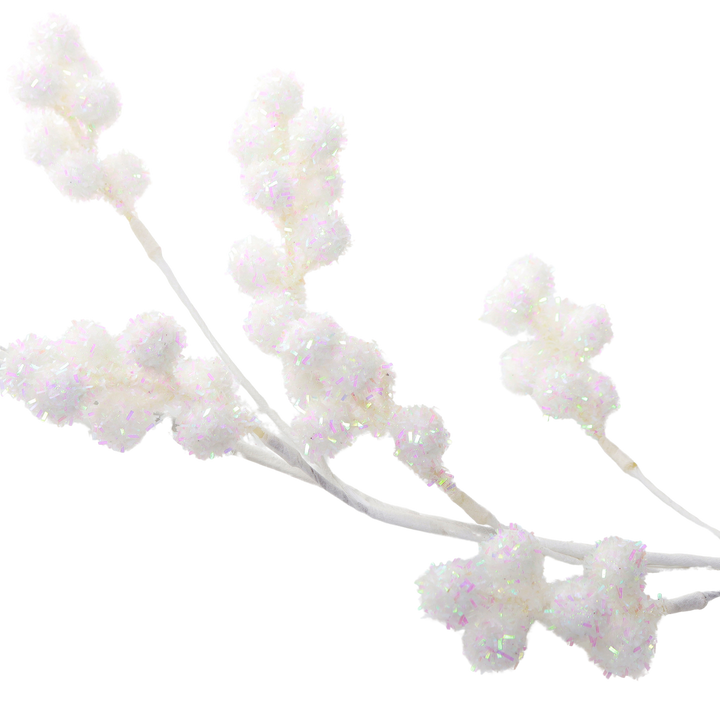 White Glitter Berry Christmas Garland - 162cm