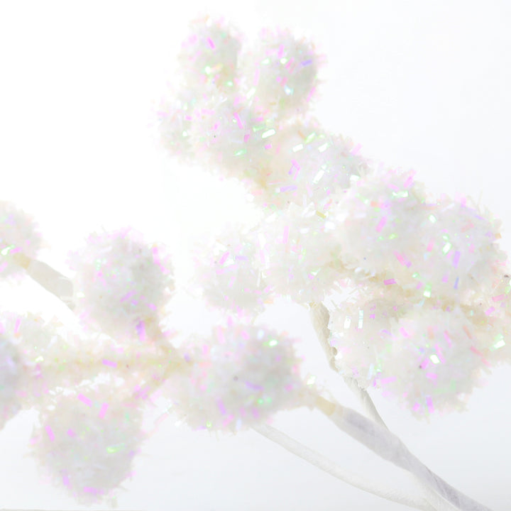 White Glitter Berry Christmas Garland 162cm