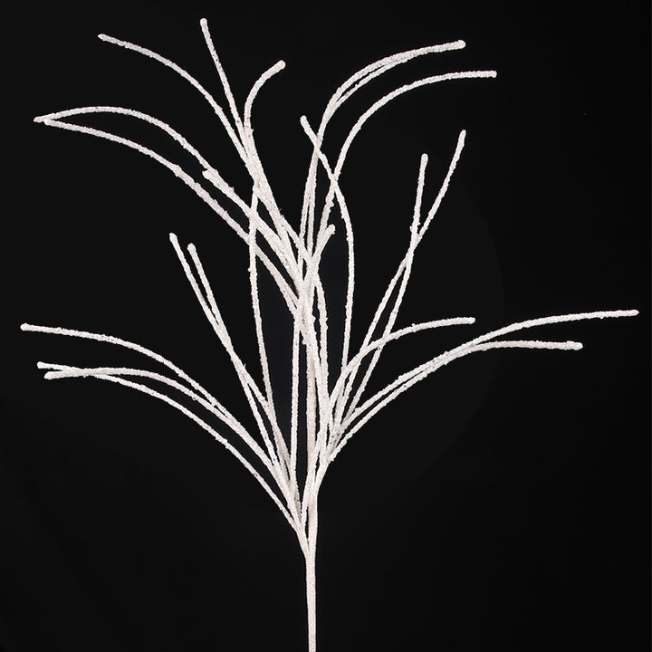 White Glitter Branch Spray