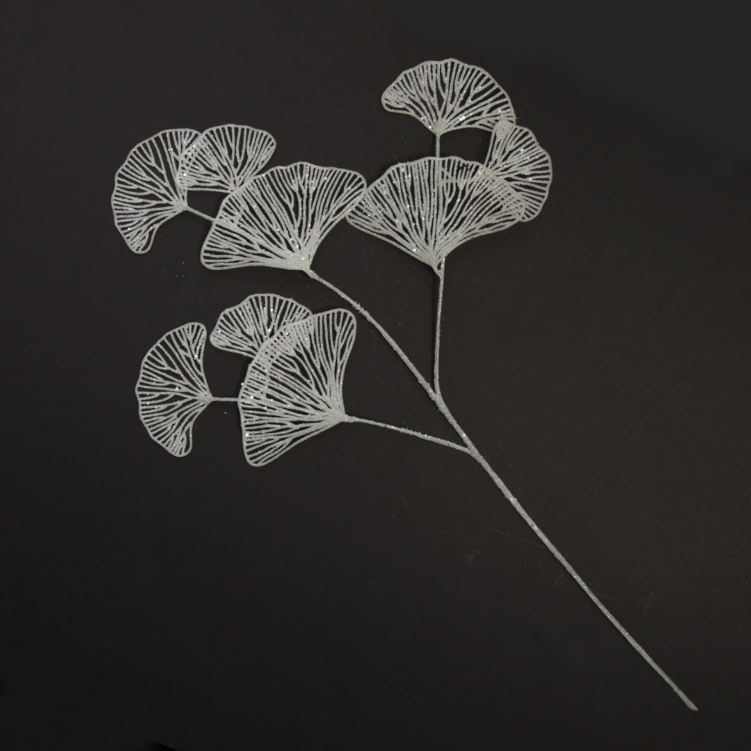 White Glitter Fan Coral Pick