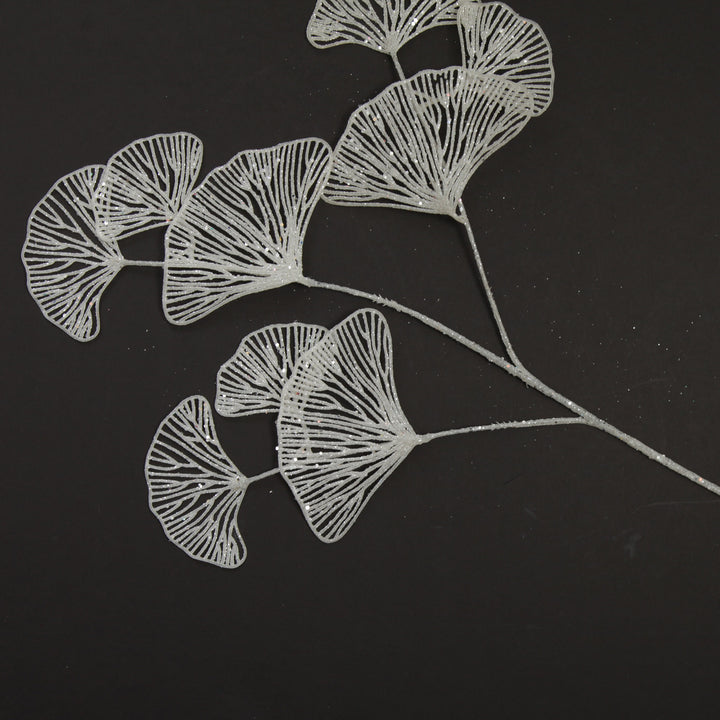 White Glitter Fan Coral Pick
