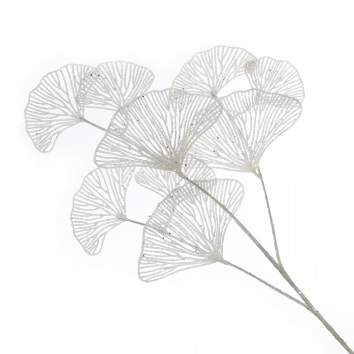 White Glitter Fan Coral Pick