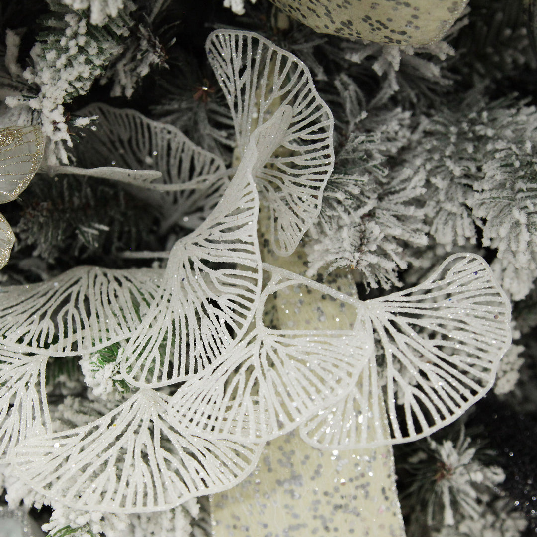 White Glitter Fan Coral Pick