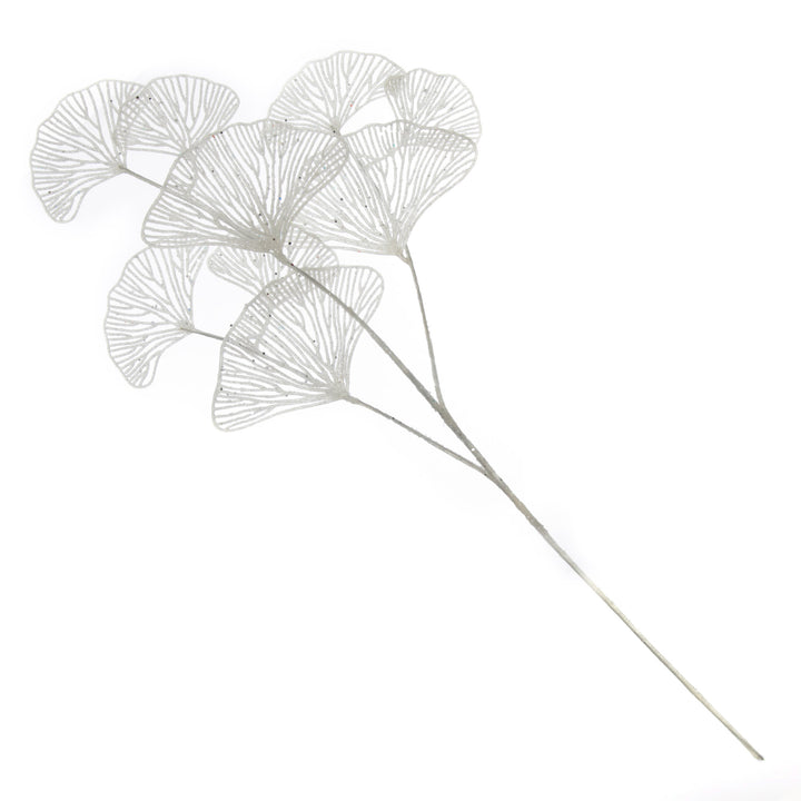 White Glitter Fan Coral Pick