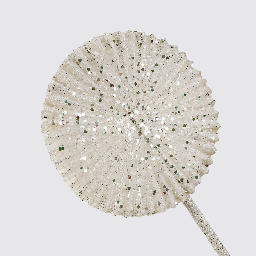 White Glitter Fan Pick 51cm(L)