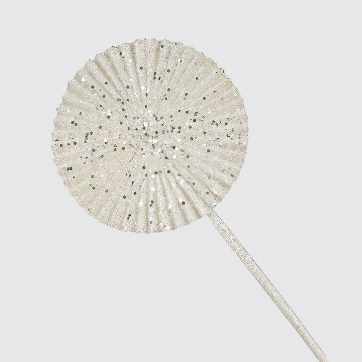 White Glitter Fan Pick 51cm(L)