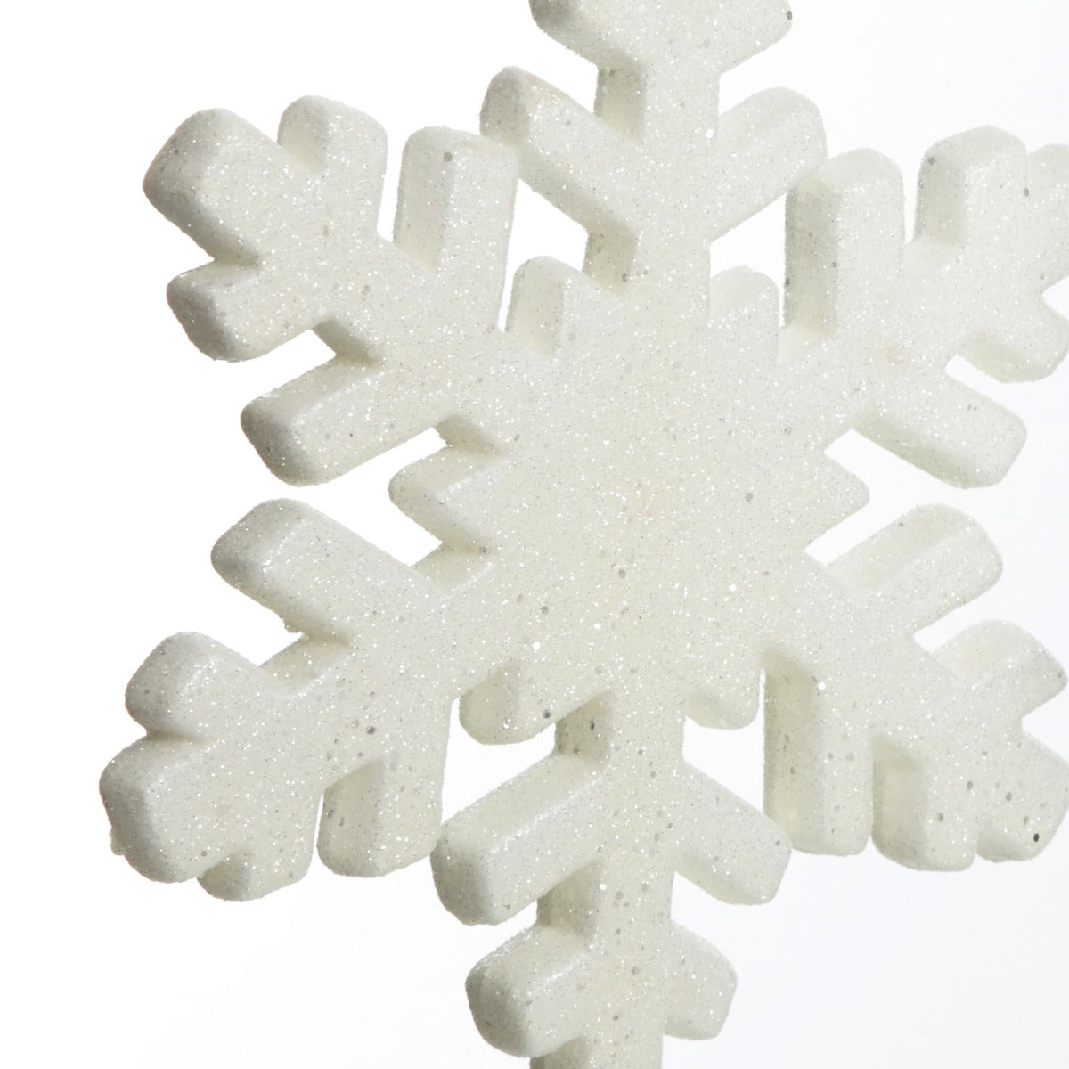 White Glitter Hanging Snowflake - Small 