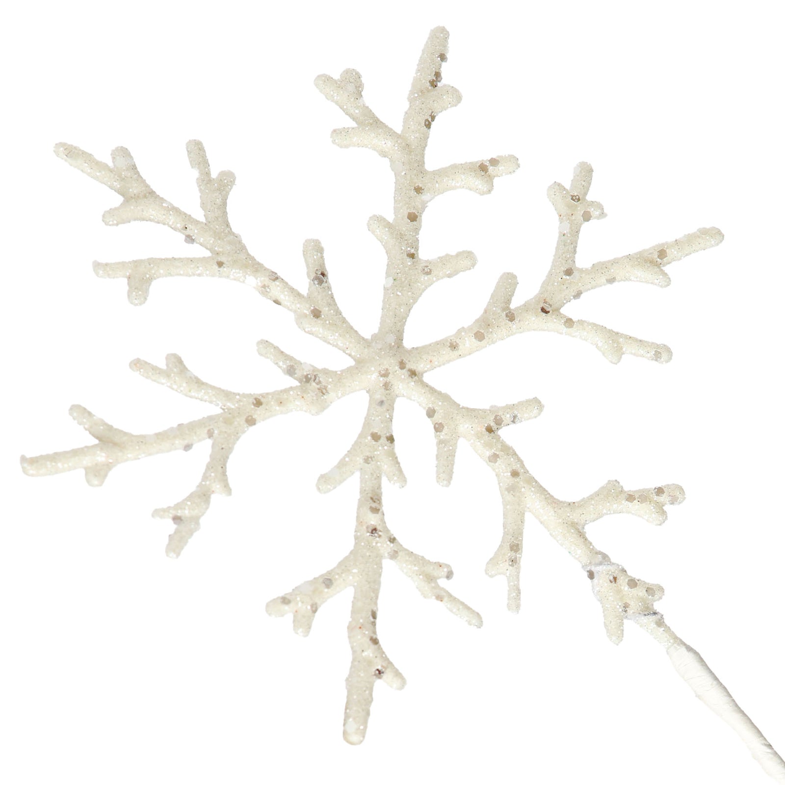 White Glitter Snowflake Spray