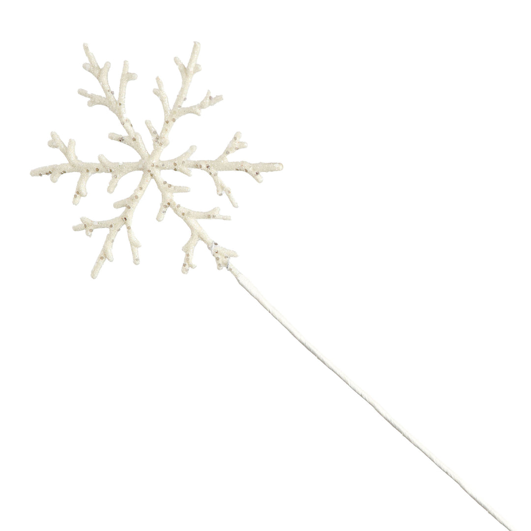 White Glitter Snowflake Spray